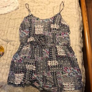 multi patterned romper